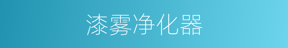漆雾净化器的同义词
