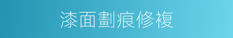 漆面劃痕修複的同義詞