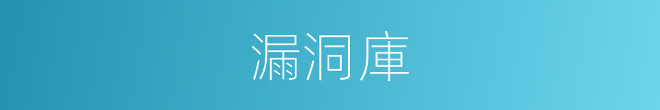 漏洞庫的同義詞