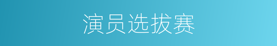 演员选拔赛的同义词