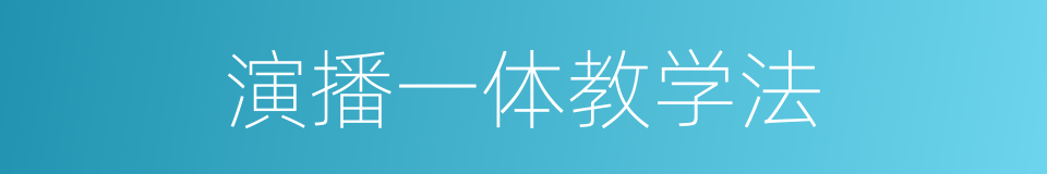 演播一体教学法的同义词