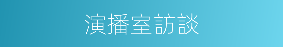 演播室訪談的同義詞