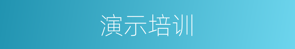 演示培训的同义词