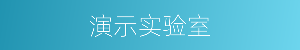 演示实验室的同义词