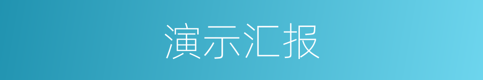 演示汇报的同义词