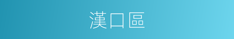 漢口區的同義詞