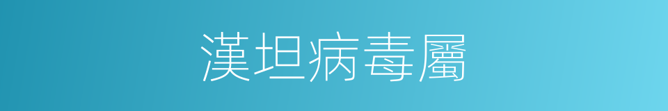 漢坦病毒屬的同義詞