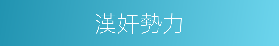 漢奸勢力的同義詞