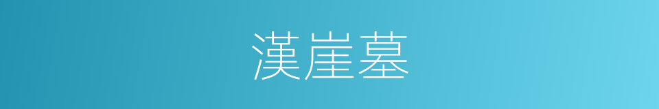 漢崖墓的同義詞