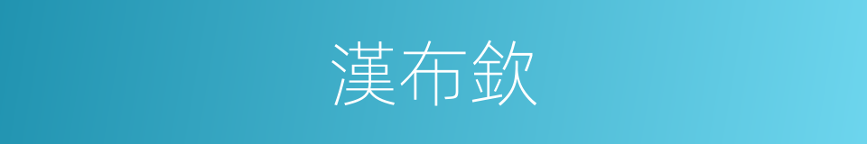 漢布欽的同義詞