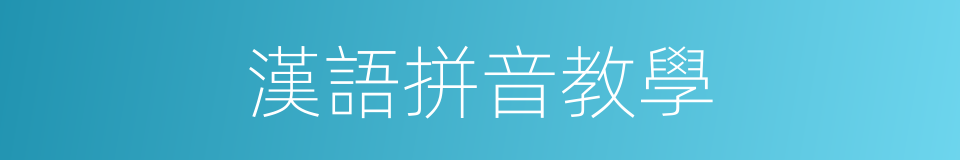 漢語拼音教學的同義詞