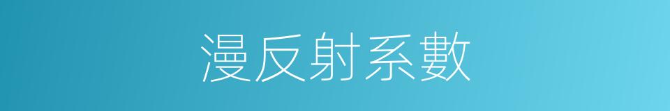 漫反射系數的同義詞