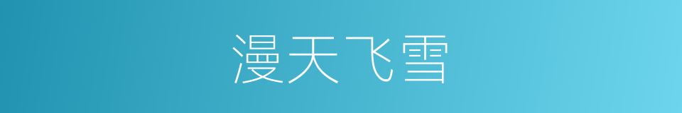 漫天飞雪的意思