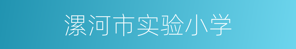 漯河市实验小学的同义词