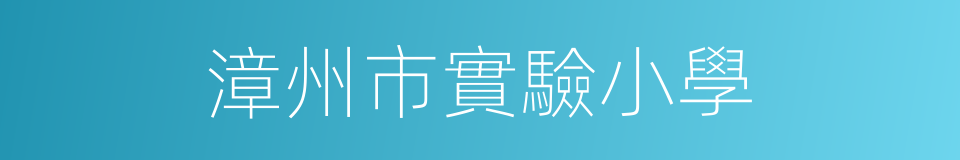 漳州市實驗小學的同義詞