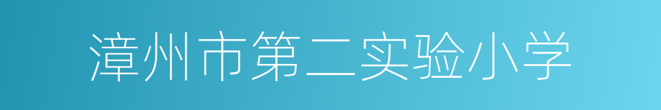 漳州市第二实验小学的同义词