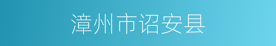 漳州市诏安县的同义词