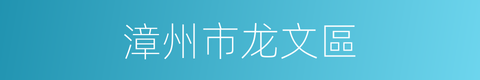 漳州市龙文區的同義詞