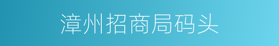 漳州招商局码头的同义词