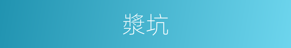 漿坑的同義詞