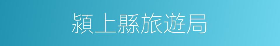 潁上縣旅遊局的同義詞