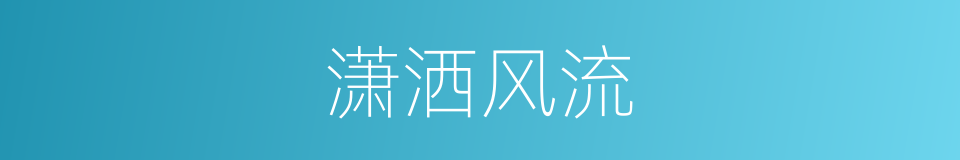 潇洒风流的同义词
