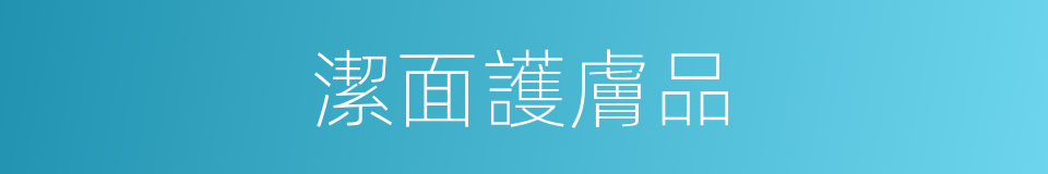 潔面護膚品的同義詞