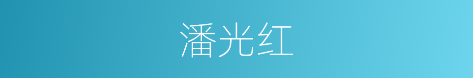 潘光红的同义词