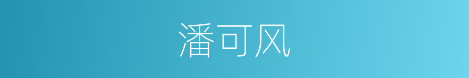 潘可风的同义词