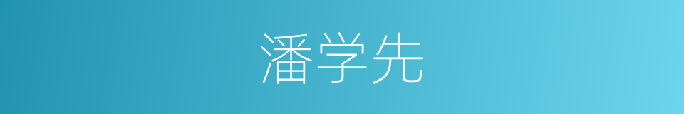 潘学先的同义词