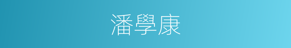 潘學康的同義詞