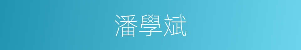 潘學斌的同義詞
