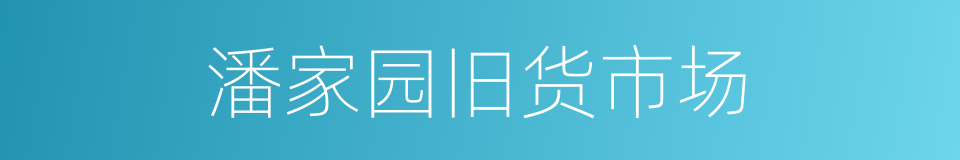 潘家园旧货市场的同义词