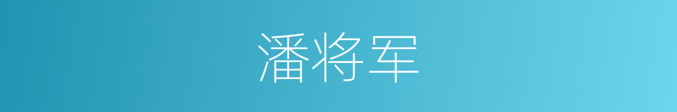 潘将军的同义词