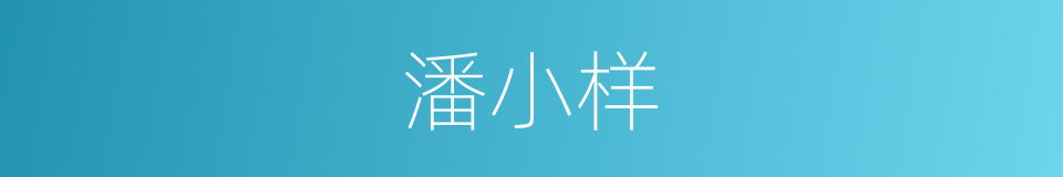 潘小样的同义词