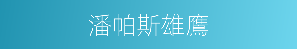 潘帕斯雄鷹的同義詞