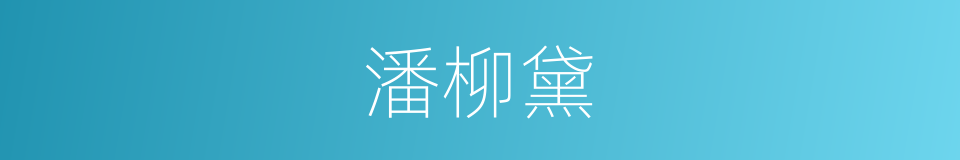 潘柳黛的同义词