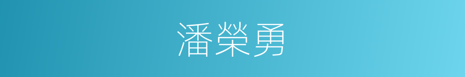 潘榮勇的同義詞