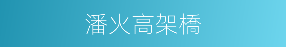 潘火高架橋的同義詞