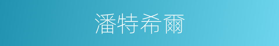 潘特希爾的同義詞