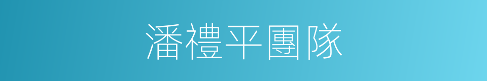 潘禮平團隊的同義詞