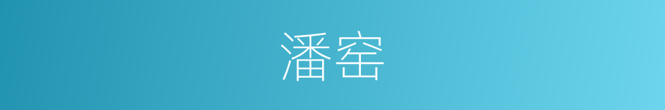 潘窑的同义词