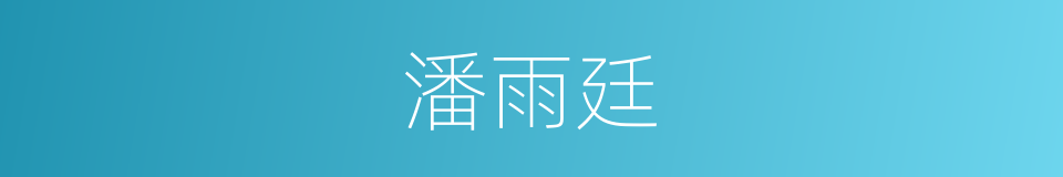 潘雨廷的同义词
