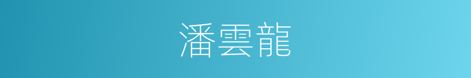 潘雲龍的同義詞