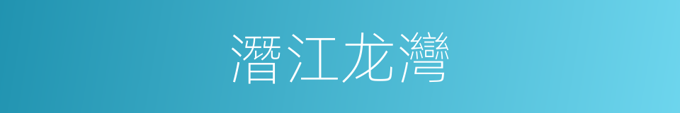 潛江龙灣的同義詞