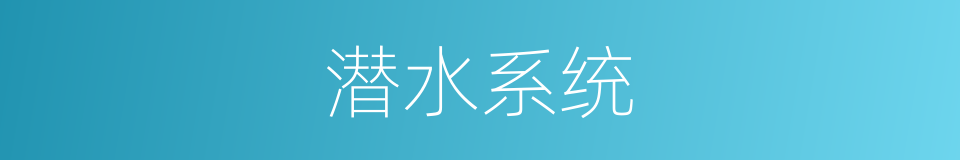 潜水系统的同义词