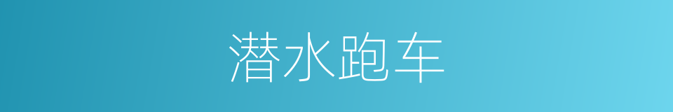 潜水跑车的同义词