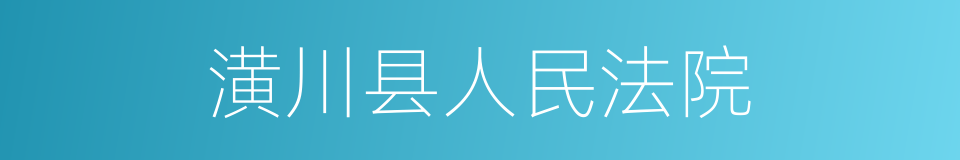 潢川县人民法院的同义词