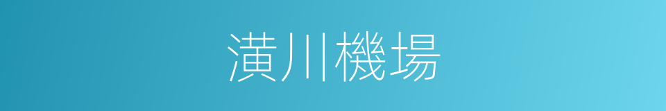 潢川機場的同義詞