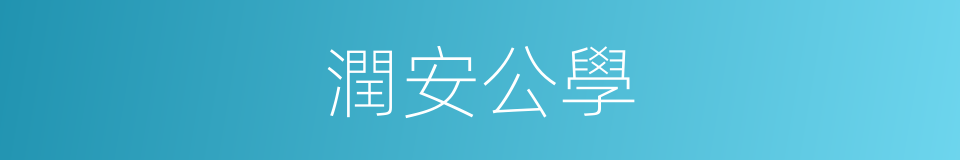 潤安公學的同義詞